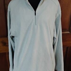 Ladies North End Light Gray Quarter-Zip Pullover, Large